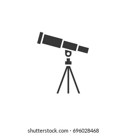 telescope icon, silhouette design