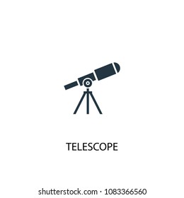 telescope icon. Simple element illustration. telescope concept symbol design from space exploration collection. Can be used for web and mobile.