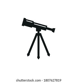 Telescope icon. Simple flat vector illustration on white background