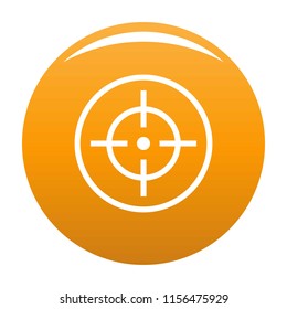 Telescope icon. Simple illustration of telescope vector icon for any design orange