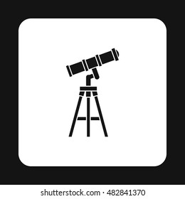 Telescope icon in simple style on a white background vector illustration