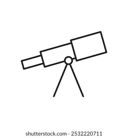 Telescope icon. simple thin line icon.