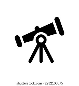 Icono del telescopio (ilustración simple vectorial)