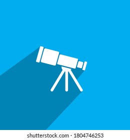 Teleskopsymbol, Fernglas-Symbol im Weltraum, Wissenschaftssymbol