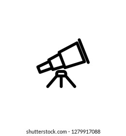 Telescope icon. Study sign