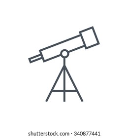 Telescope icon suitable for info graphics, websites and print media and  interfaces. Line vector icon.