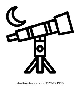 Telescope icon suitable for Ramadan Islamic moments