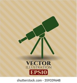 Telescope icon or symbol