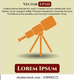 Telescope icon or symbol