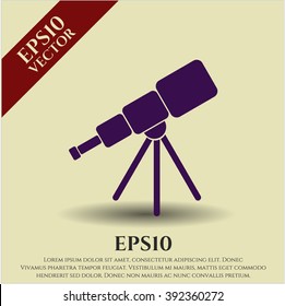 Telescope icon or symbol