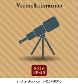 Telescope icon or symbol