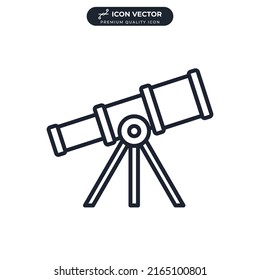 telescope icon symbol template for graphic and web design collection logo vector illustration