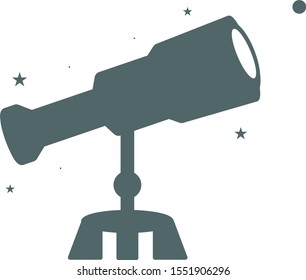 Telescope icon. Telescope symbol. Vector illustration.