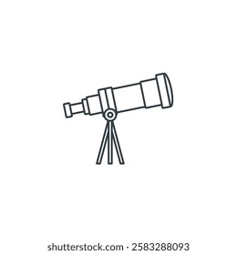 Telescope icon symbol vector illustration isolated on white background