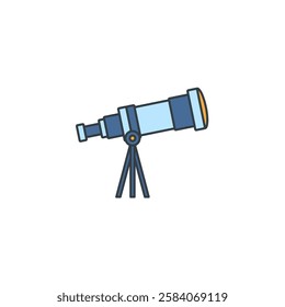 Telescope icon symbol vector illustration isolated on white background