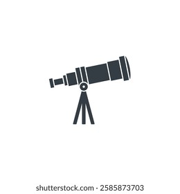 Telescope icon symbol vector illustration isolated on white background