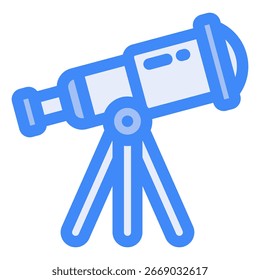 Símbolo de icono de telescopio. Ilustración vectorial.