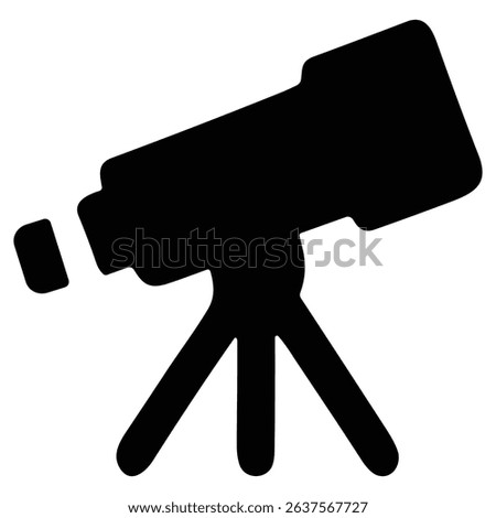 Telescope icon symbolizing astronomy, exploration, and space learning