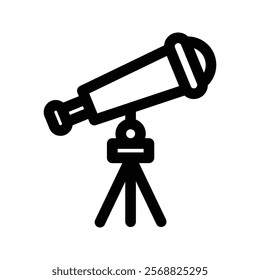 telescope icon. Thin line telescope icon from education and science collection. Outline vector isolated on background. Editable telescope symbol can be used web and mobile