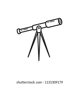telescope icon in trendy flat design 