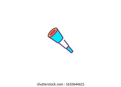 Telescope icon in trendy flat style isolated on white background vector illustration