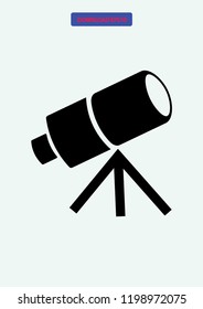 Telescope icon, Vector