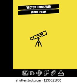 Telescope icon vector