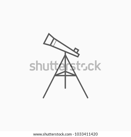 telescope icon, telescope vector