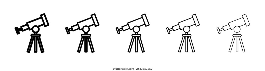Icono de telescopio Ilustración de Arte vectorial