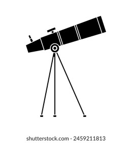 Telescope icon vector. Astronomy illustration sign. Spyglass symbol or logo.