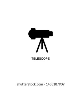 telescope icon vector black design