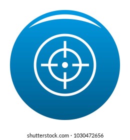 Telescope icon vector blue circle isolated on white background 