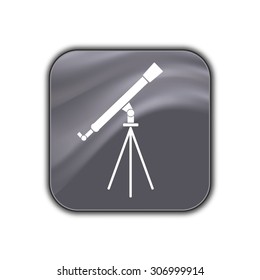 telescope icon - vector button