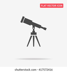 Telescope Icon. Vector Concept Illustration For Design.