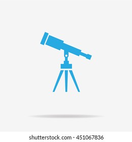 Telescope icon. Vector concept illustration for design.
