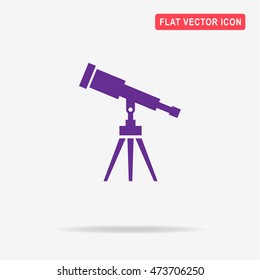 Telescope icon. Vector concept illustration for design.