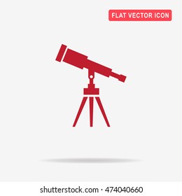 Telescope icon. Vector concept illustration for design.