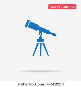 Telescope icon. Vector concept illustration for design.