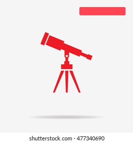 Telescope icon. Vector concept illustration for design.