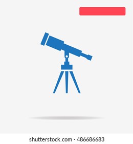 Telescope icon. Vector concept illustration for design.