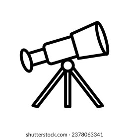 Ilustración del diseño del vector de icono del telescopio