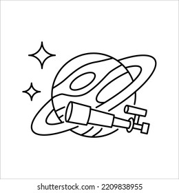 Telescope Icon Vector Design Template. vector illustration on white background. EPS 10