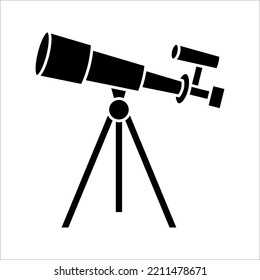 Plantilla de diseño de vectores de iconos del telescopio. ilustración vectorial sobre fondo blanco. EPS 10