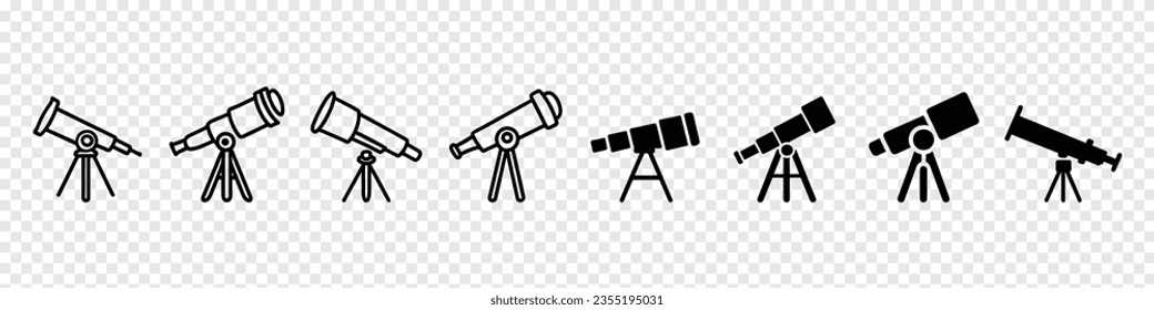 Telescope Icon, Telescope Icon Vector Design Template, telescope icon. Element of education icon for mobile concept and web apps. Thin line telescope icons can be used for web and mobile