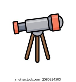 telescope icon vector design template simple and clean