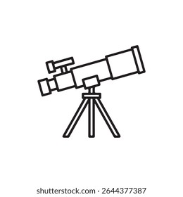 Telescope icon vector design template in white background