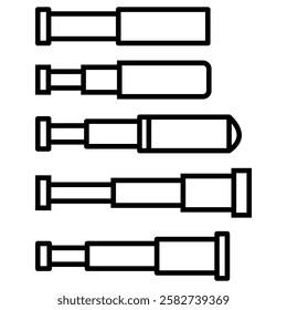 telescope icon vector design templates