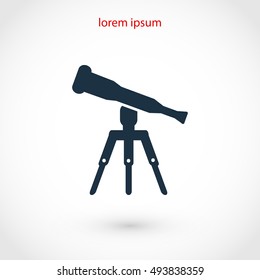 Telescope icon vector, flat design best vector icon