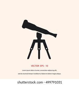 Telescope icon vector, flat design best vector icon