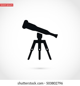 Telescope icon vector, flat design best vector icon